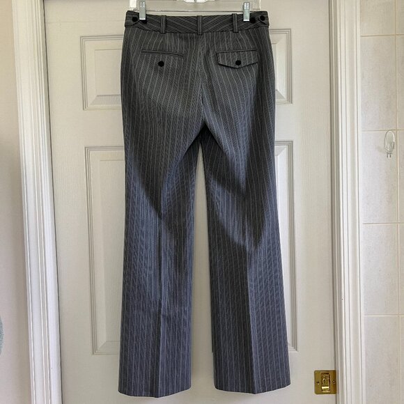 Express Design Studio Editor Gray Stripe Work Dress Pants Size 2 - Picture 2 of 3